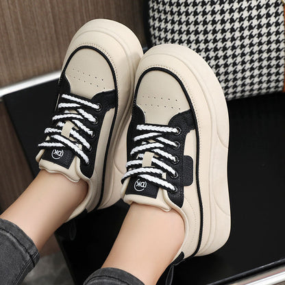 Damen Plateau Sneaker Sportlich Bequem Mit Dämpfung