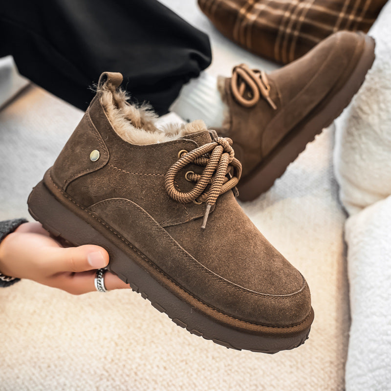 Damen Winterstiefel Bequem Warm mit Plüschfutter