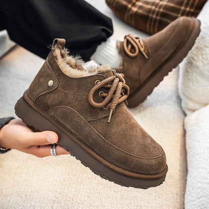 Damen Winterstiefel Bequem Warm mit Plüschfutter