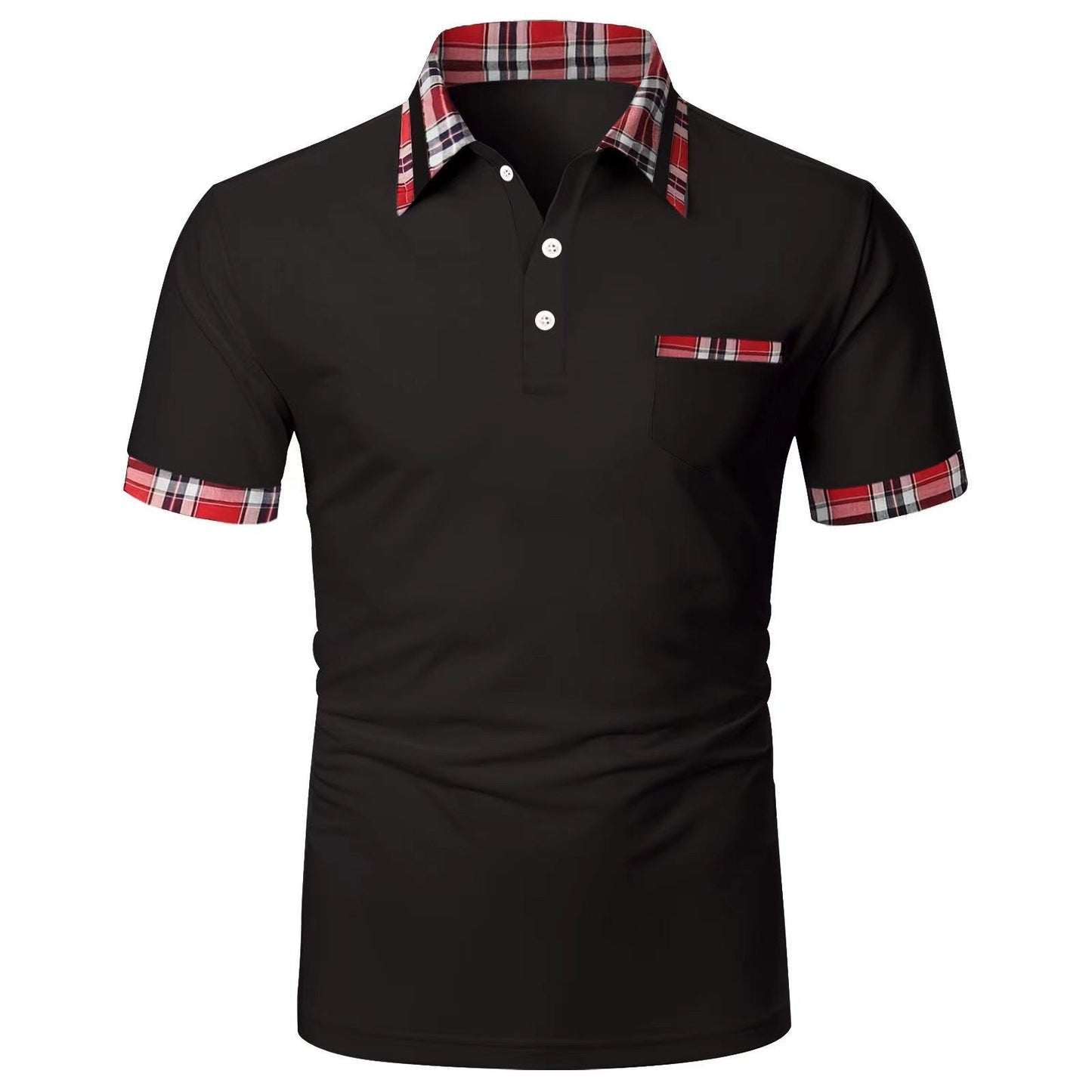 Herren Poloshirt Baumwoll Modern KontrastDetails