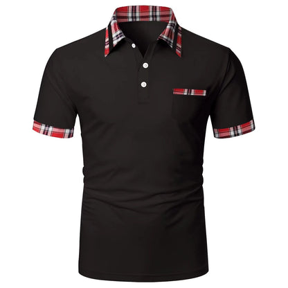 Herren Poloshirt Baumwoll Modern KontrastDetails