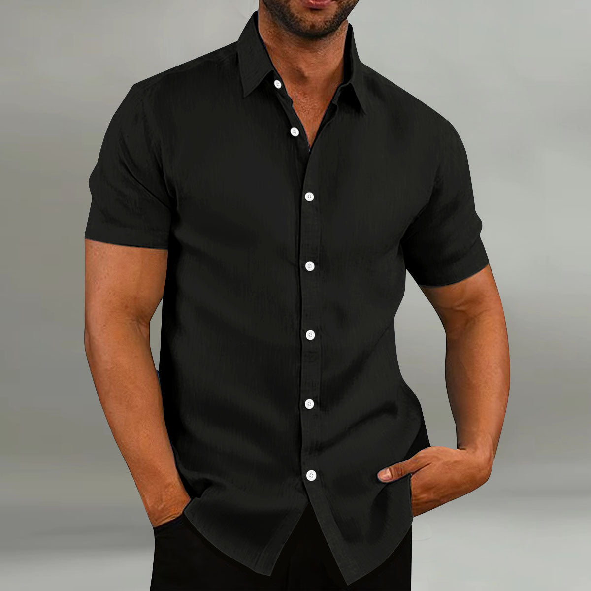 Herren Kurzarmhemd Modern Slimfit