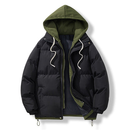 Herren Winterjacke Isoliert Pufferjacke Kapuze Verstellbar