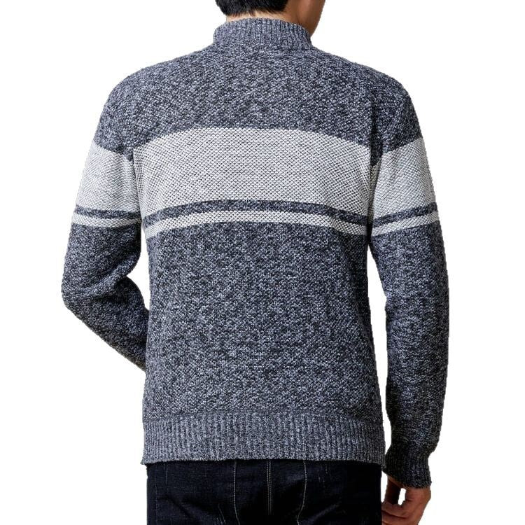 Herren Strickjacke Modern Mit Reißverschluss Und Struktur Optik