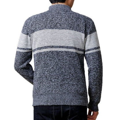 Herren Strickjacke Modern Mit Reißverschluss Und Struktur Optik