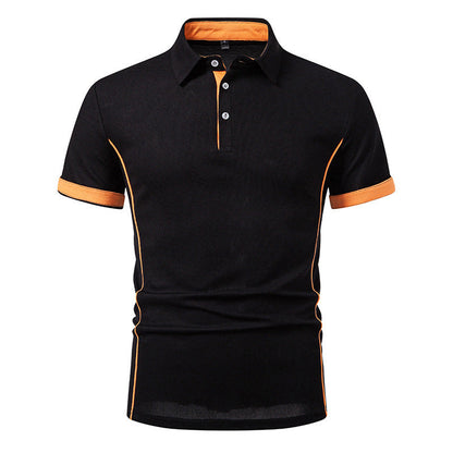 Herren Polo-Shirt atmungsaktiv Kontrast-Akzente Modern