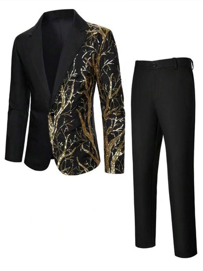 Herren Anzug Pailletten Glamour mit Verzierungen Berlin Style