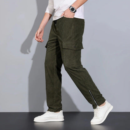 Herren Cargo-Hose Bequem mit Reißverschlusstaschen Praktisch