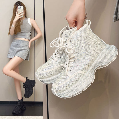Damen Sneaker Glitzernd Modisch Schuhe Trendy