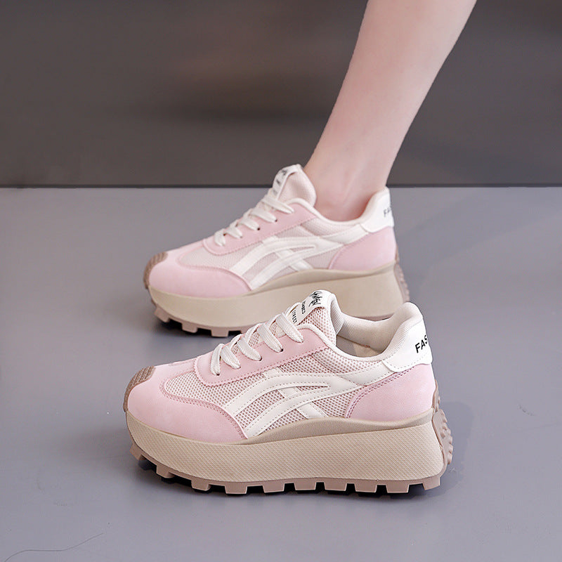 Damen Sneaker Chunky Plateau atmungsaktiv Modisch