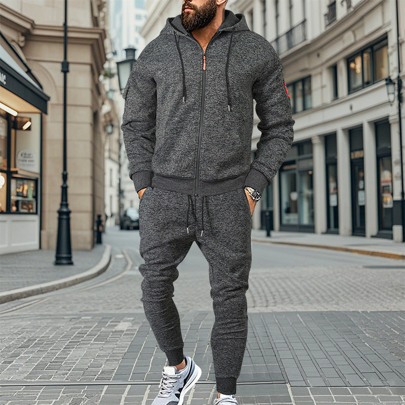 Herren Kapuzenanzug Modern Elastisch Mit Reißverschluss