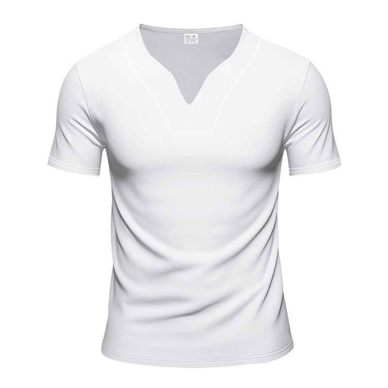 Herren T-Shirt Sportlich V-Ausschnitt Atmungsaktiv