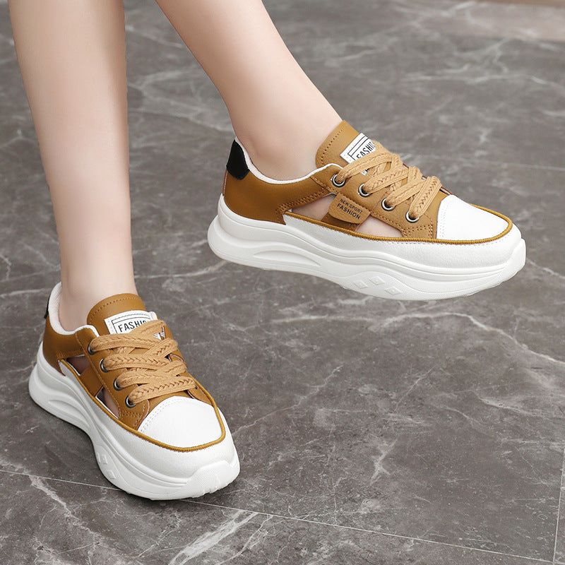 Damen Sneaker Sportlich Bequem Laufsohle Mode