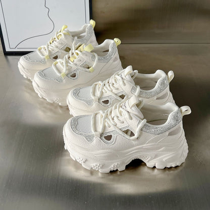 Damen Sneaker Sportlich Chunky Netzdesign Rutschfest