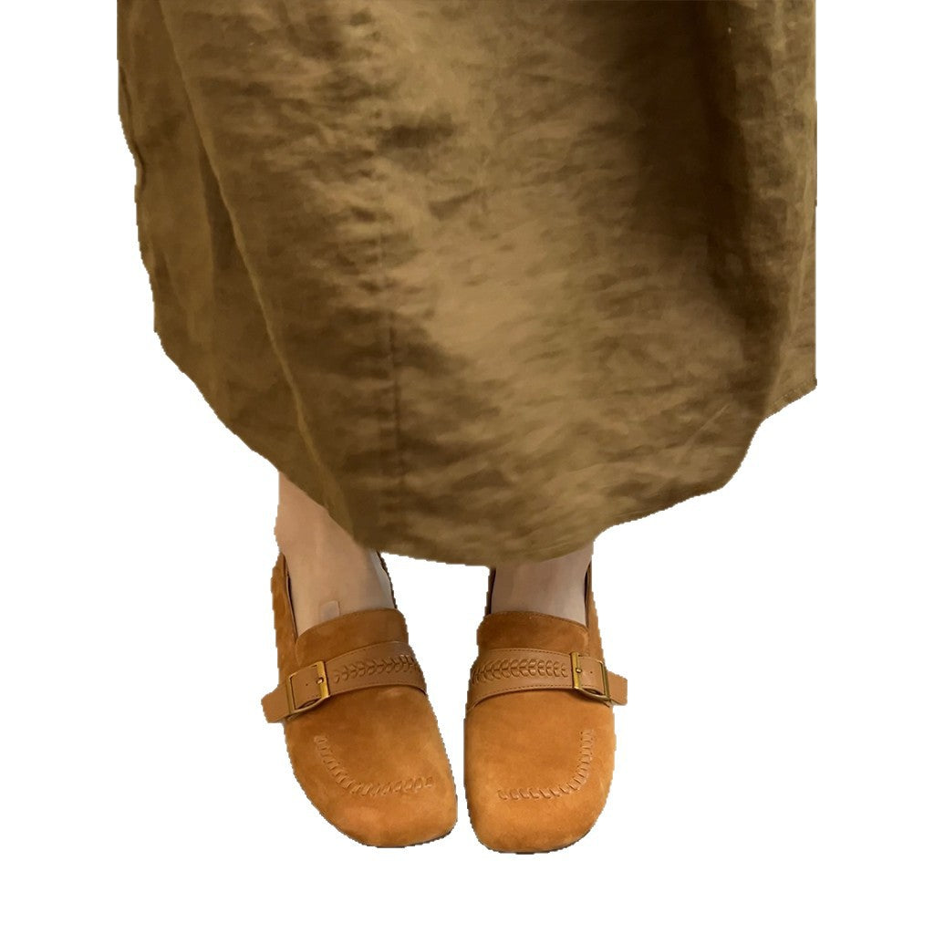 Weiche Damen Mokassins Leder Riemen Schuhe Modern