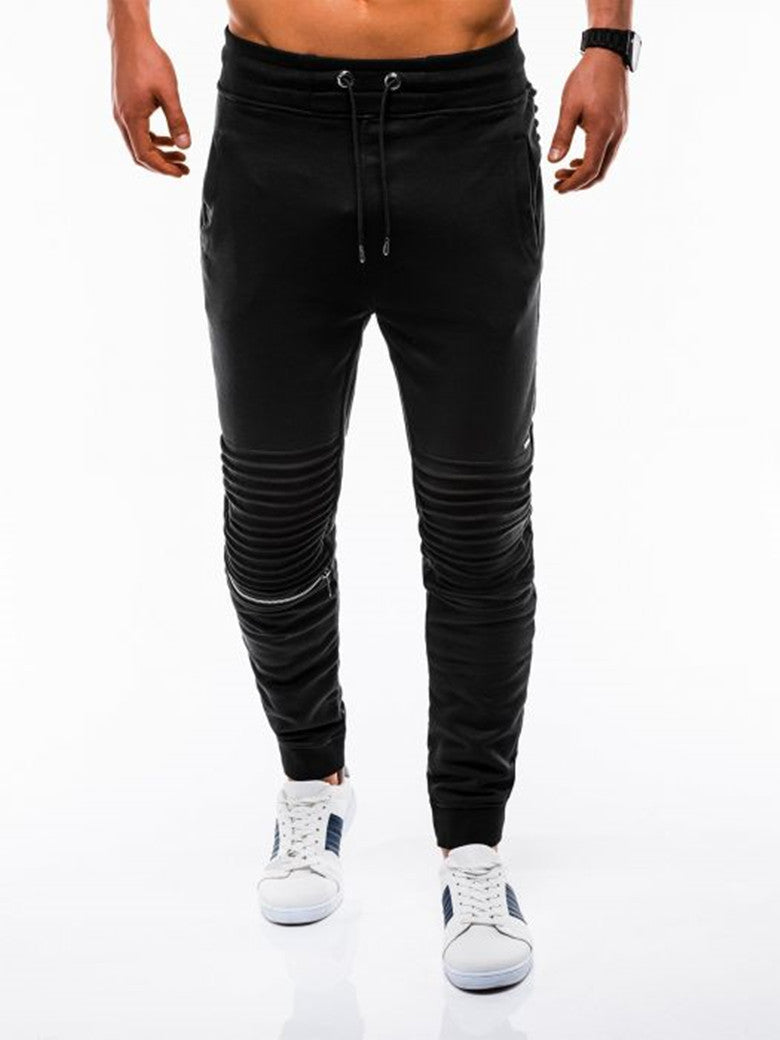 Herren Jogginghose Elastisch Mit Rippmuster Modern