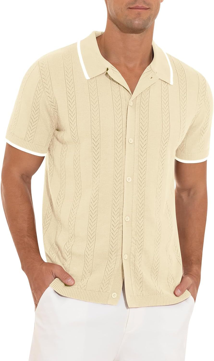 Herren Strickhemd mit Muster Trendy Modisch