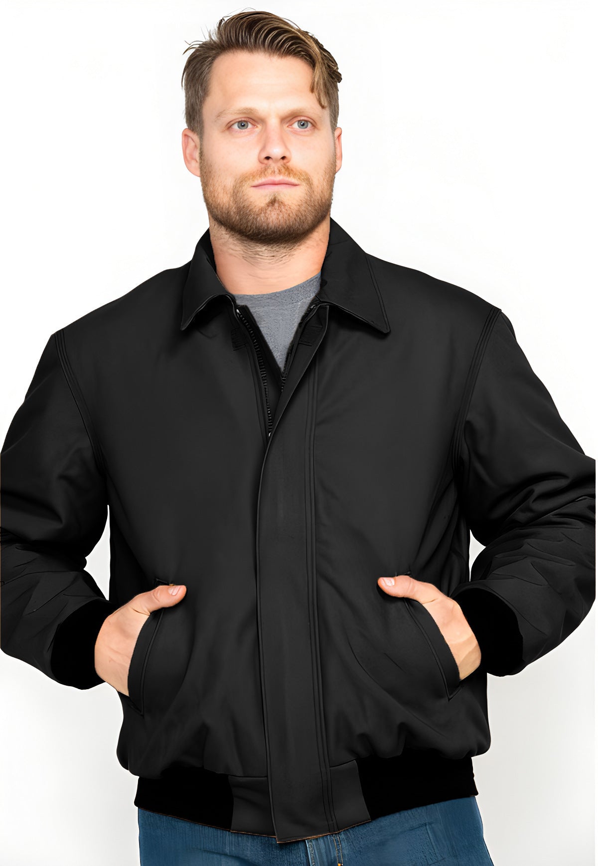 Herren Übergangsjacke Leicht Warm mit Weichem Innenfutter