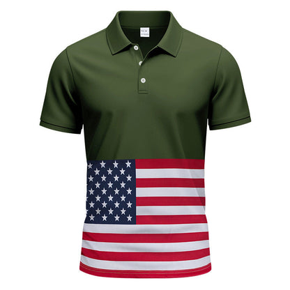 Herren Poloshirt Flaggen Motiv Berlin Style