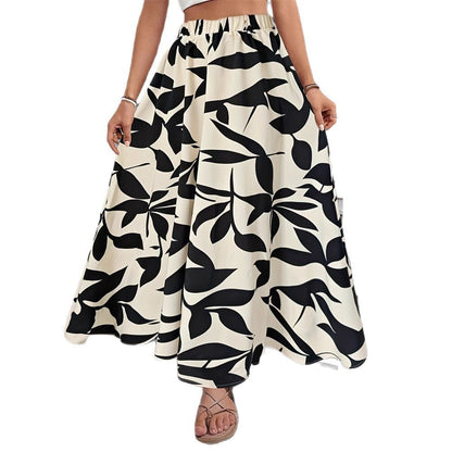 Damen Maxirock Florales Muster Sommerkleid