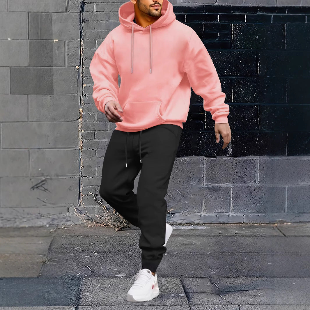 Herren Sportanzug Kapuzenjacke mit Taschen und verstellbarem Bund