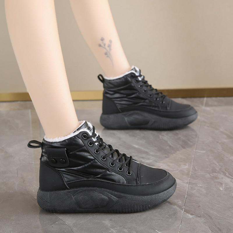 Damen Sneaker Warm Gefüttert High-Top Rutschfest