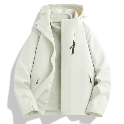 Herren Outdoorjacke Wetterfest Isoliert Verstellbar