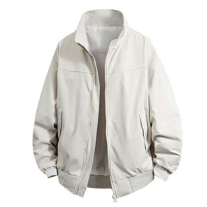 Herren Übergangsjacke Mit Kragen Reißverschlusstaschen Modern