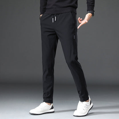 Herren Sporthose Slim Fit Elastisch mit Reißverschlusstaschen - BerlinGlamour