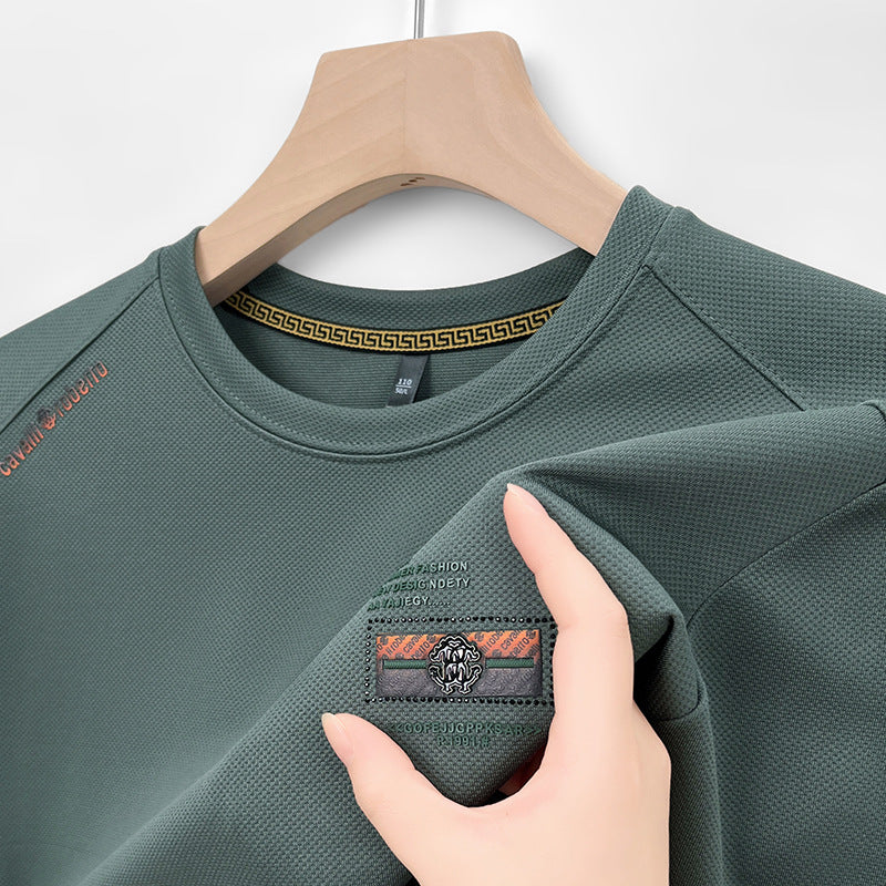 Herren Sweatshirt atmungsaktiv mit Sportstruktur Grau