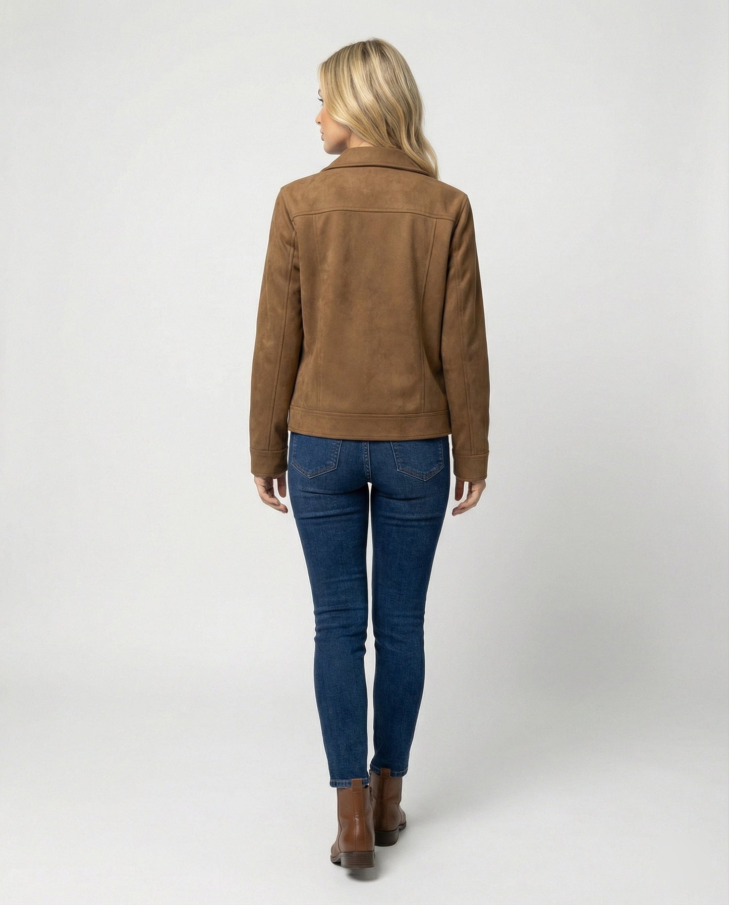 Lederjacke Damen Oversize Velourslederjacke Modern