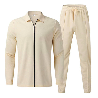 Herren Sportset Atmungsaktiv Zip-Up Funktionsshirt