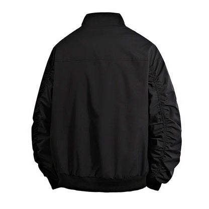 Herren Übergangsjacke Mit Kragen Reißverschlusstaschen Modern