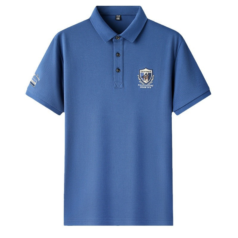 Herren Polohemd Elegantes Piqué Hemd mit Stickerei