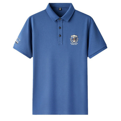 Herren Polohemd Elegantes Piqué Hemd mit Stickerei