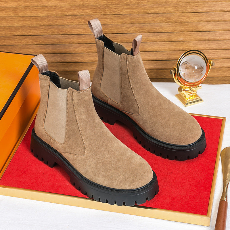 Damen Chelsea Stiefel Rutschfest Elastisch Schuhe Schwarz - BerlinGlamour