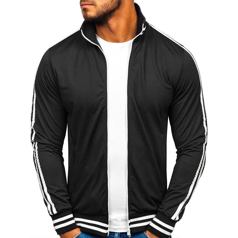 Herren Sportjacke Functional Wasserabweisend Schwarz