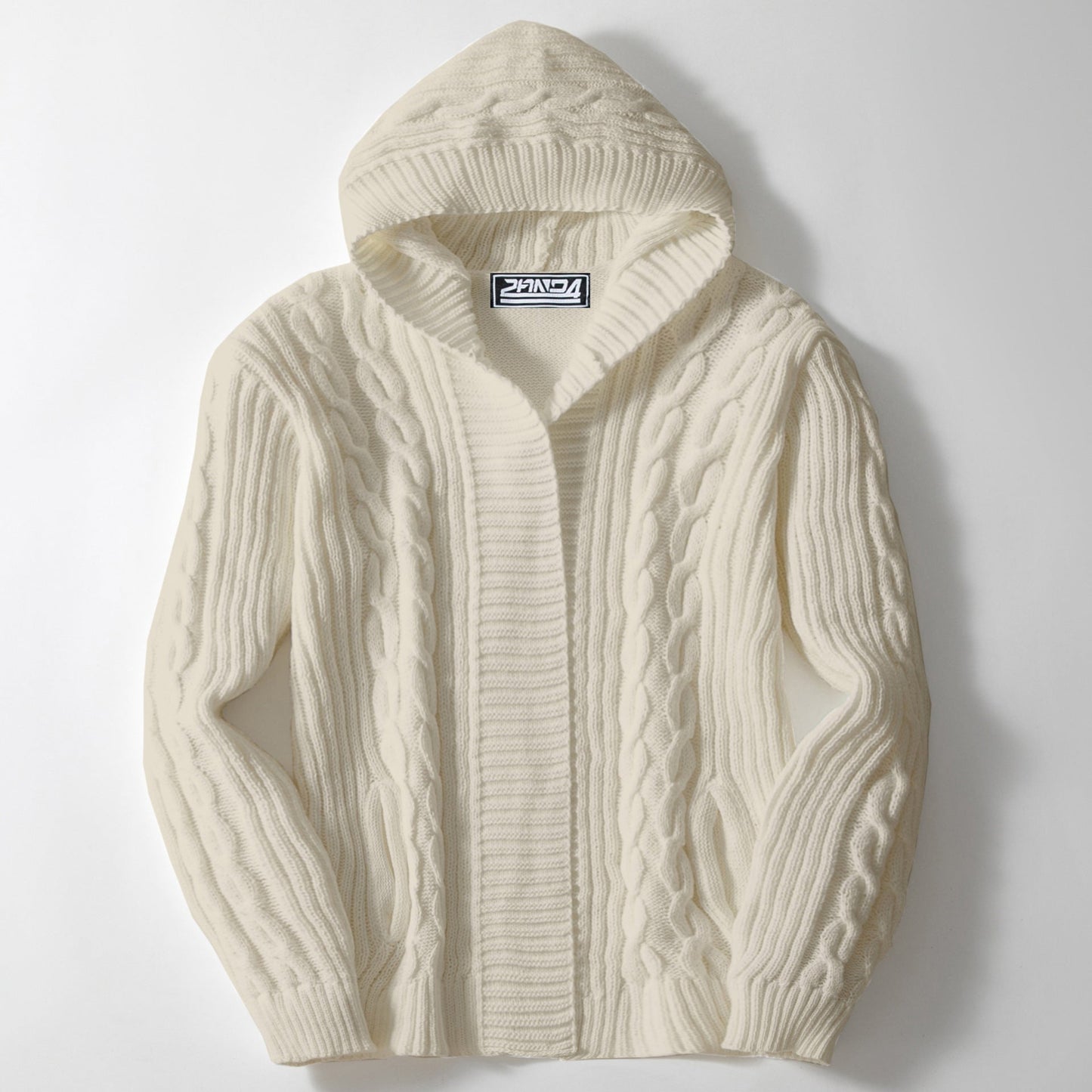 Herren Strickjacke Grobstrick Kabelmuster Oversized