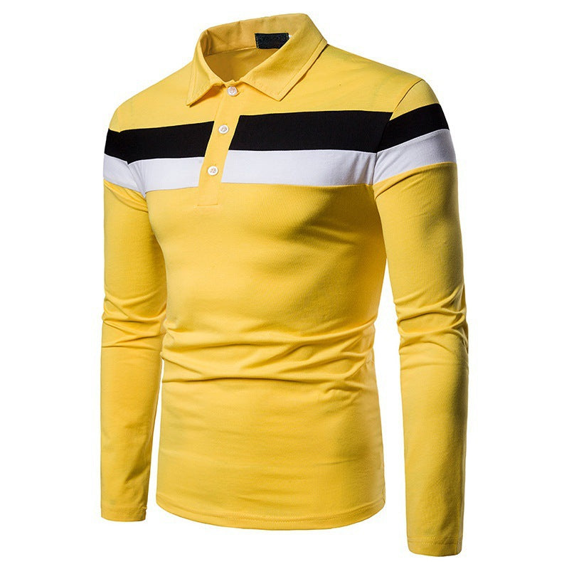 Herren Polohemd Modern Blockstreifen Komfort Kragen