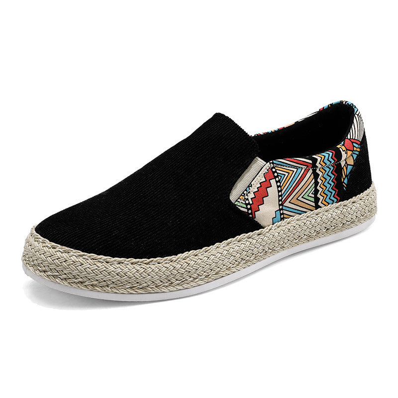 Damen Espadrilles Slip-On Sneaker Bunt Ethno Motiv Sommer