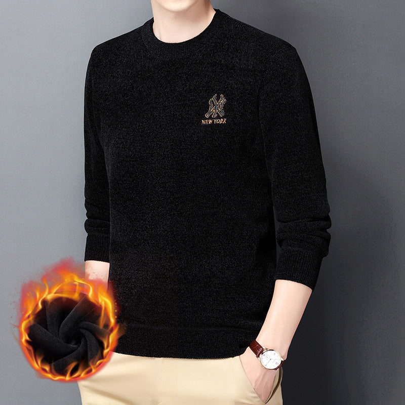 Herren Pullover Weich Wärmer Rundhals Winter
