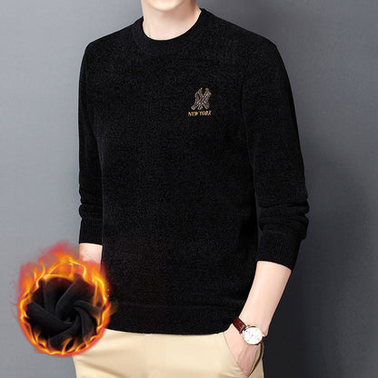 Herren Pullover Weich Wärmer Rundhals Winter