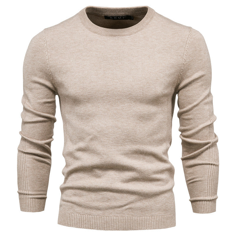 Herren Pullover Rundhals aus Baumwolle Hochwertig Bequem - BerlinGlamour