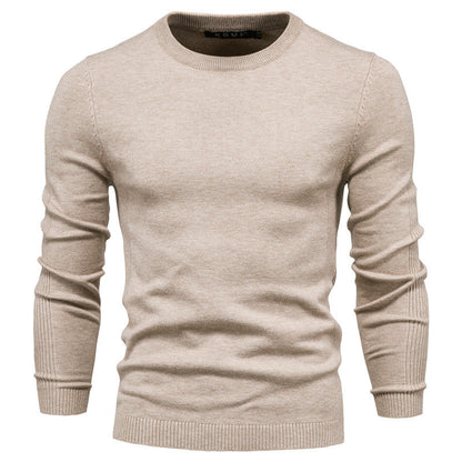 Herren Pullover Rundhals aus Baumwolle Hochwertig Bequem - BerlinGlamour