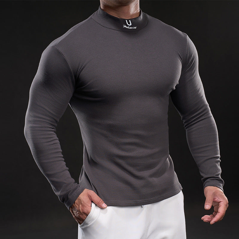 Herren Funktionsshirt Stehkragen Hochwertig Sportlich