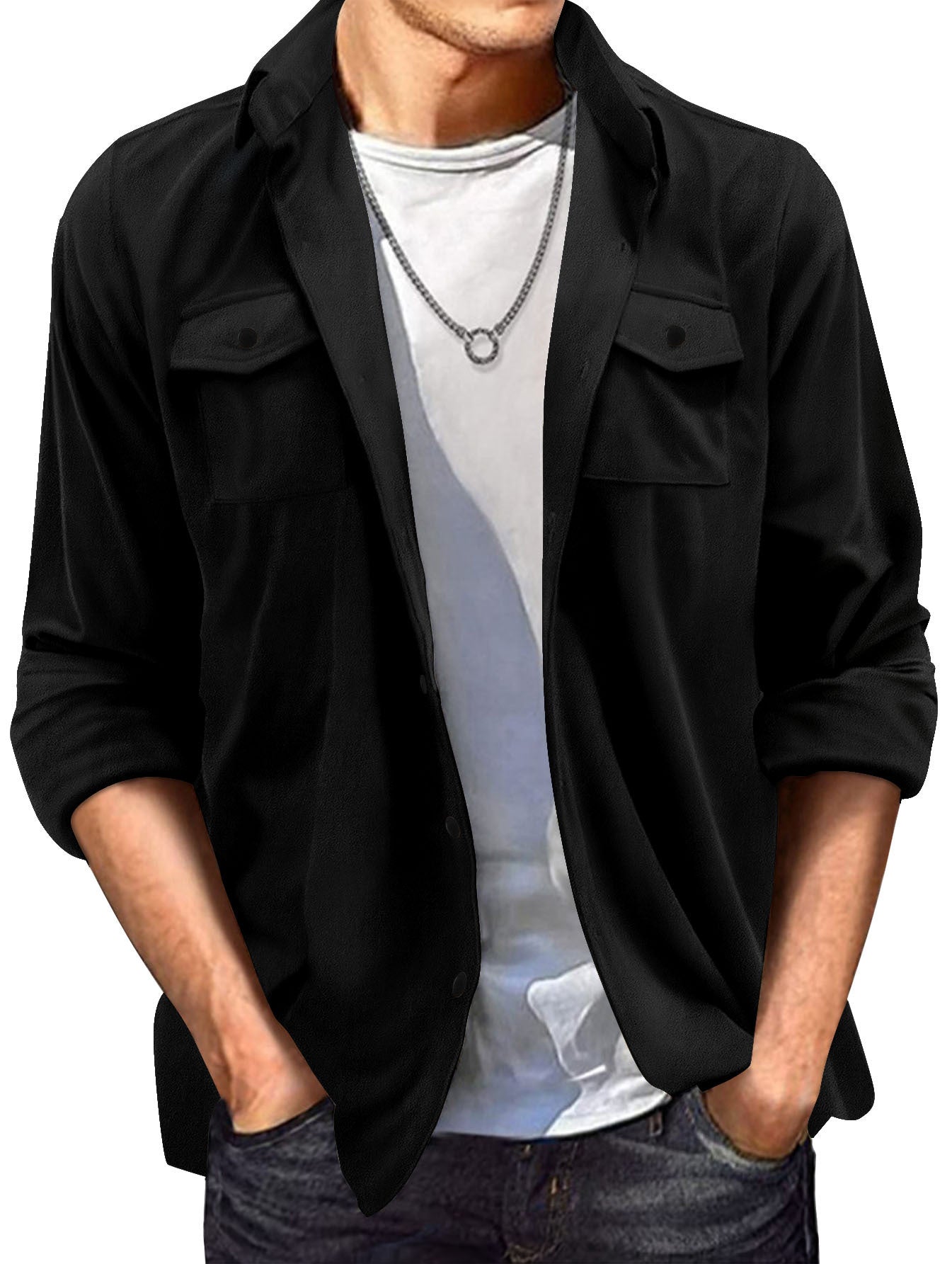 Herren Freizeithemd Modern Lässig Berlin Style