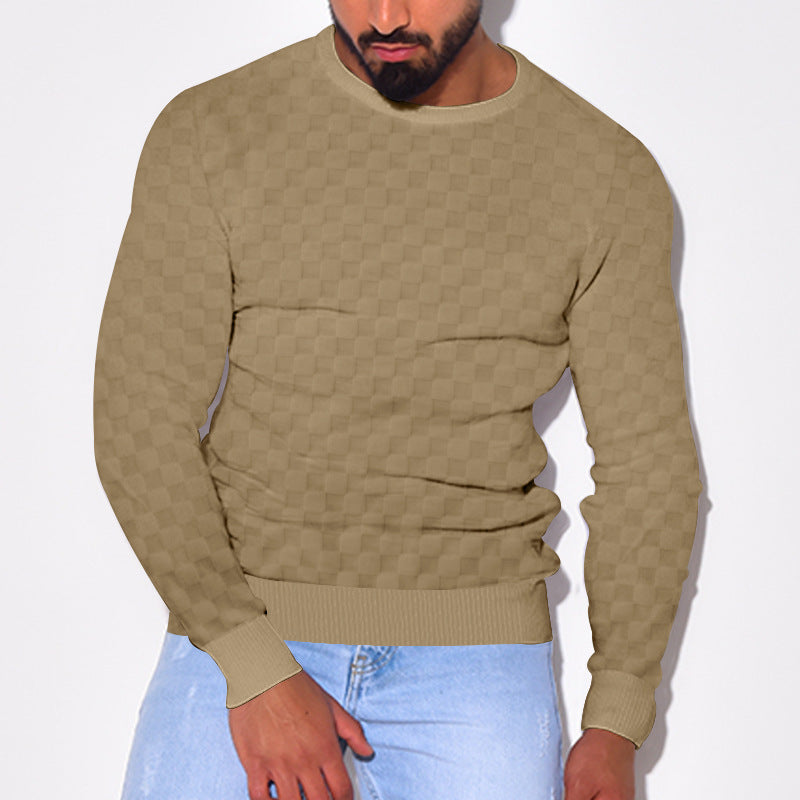 Herren Pullover Strukturstoff Modern Elegant