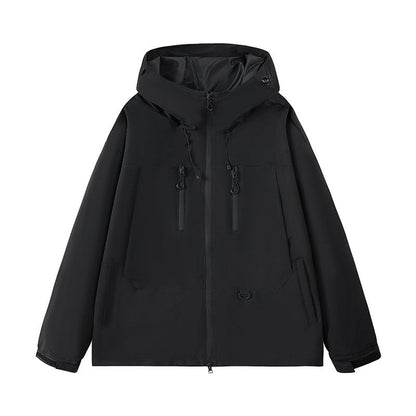 Herren Outdoor-Jacke wasserabweisend mit Kapuze und Taschen