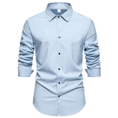 Herren Langarmhemd Modern Baumwolle Hochwertig Berlin
