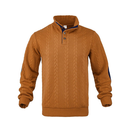 Herren Pullover Stehkragen Modern Strukturlook